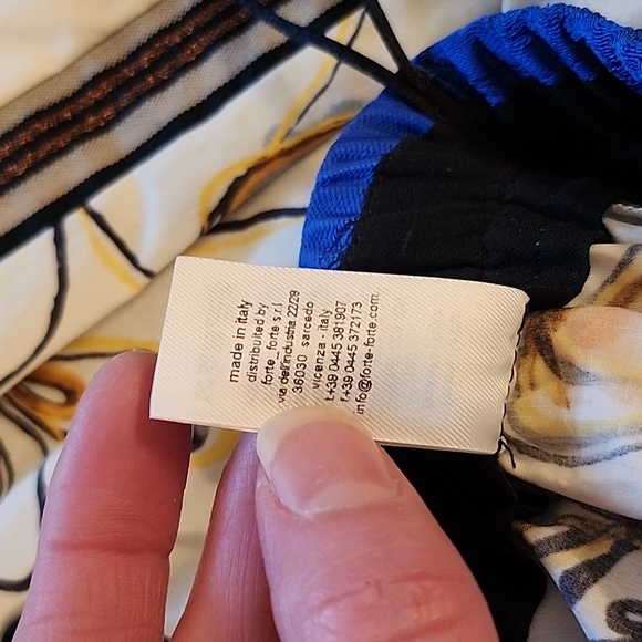 Forte_Forte designer pants, woman's face, flowers, 100% Cotton, Italian Sm/Md - Picture 12 of 13